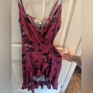 Fayt purple and Black High Low Sundress